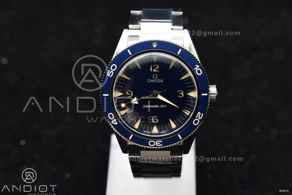 VSF Edition Bracelet A8912 1:1 On 300 SS Clone Seamaster Blue Best Heritage Super Dial 1226